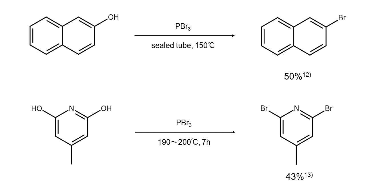 臭化リンを用いた臭素化反応の概要、臭化リンを用いた臭素化反応（臭化リン(III)）：臭化リン①：臭素化・ヨウ素化反応解説シリーズ 39